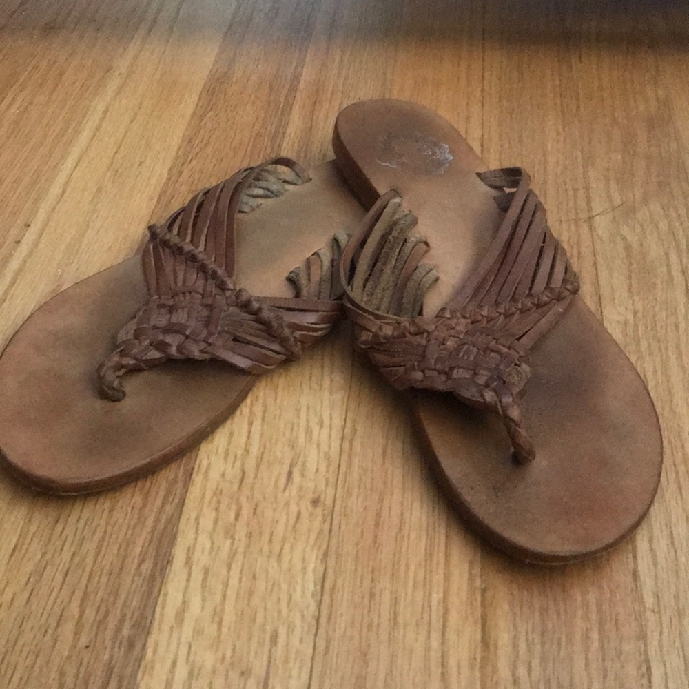 Ecote leather braided sandal